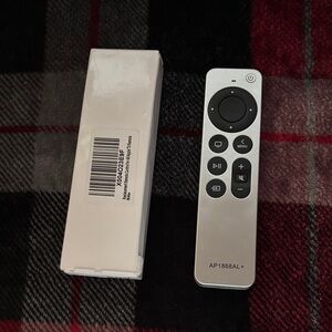 Silver Apple TV Remote Control with Box
